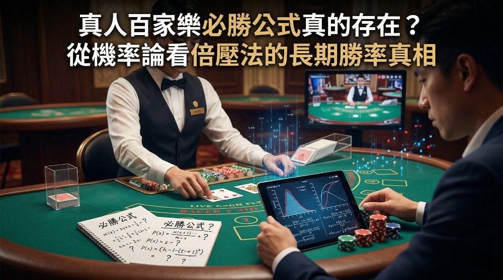 真人百家樂必勝公式真的存在？從機率論看倍壓法的長期勝率真相
